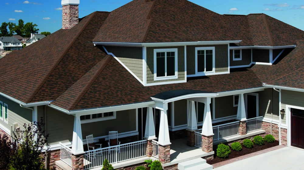 Asphalt shingle roof installed on a home